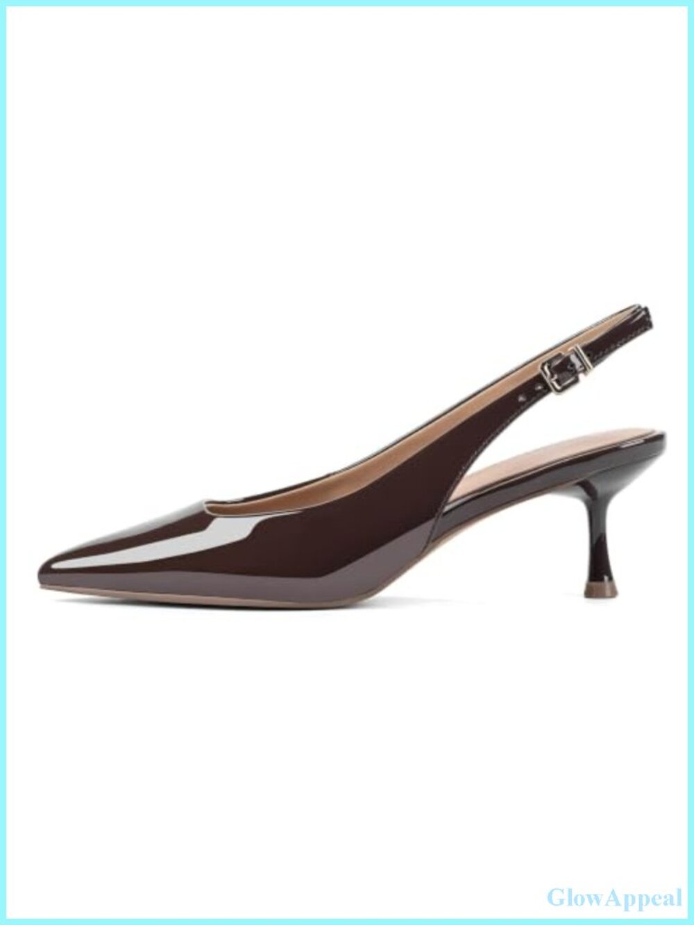 Closed Toe Slingback Kitten Heel Pumps